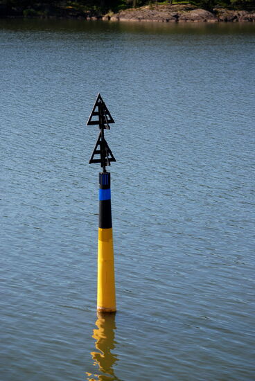 Kardinalzeichen Nord, liegt nördlich der Untiefe