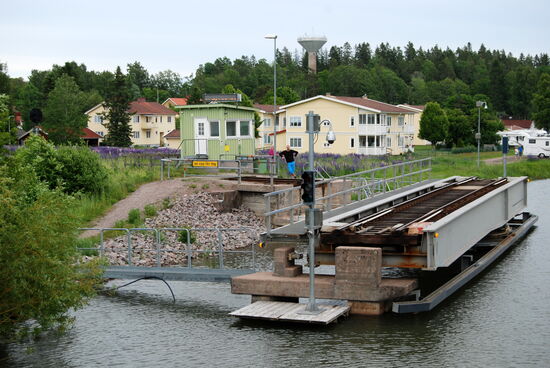 die Eisenbahnbrücke von Lyrestad