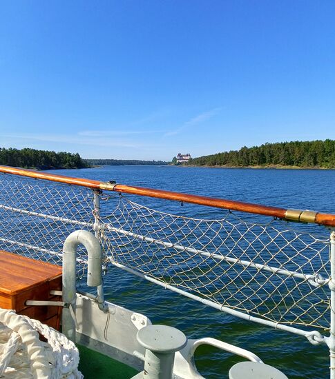Läckö slott kam in Sicht