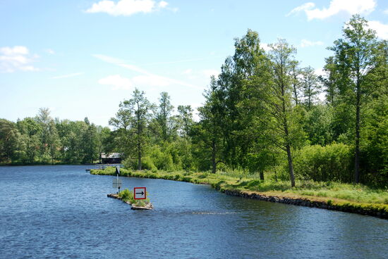auch auf dem Dammsjön gab es enge Passagen