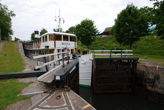 Öffnung der Schleusenkammer