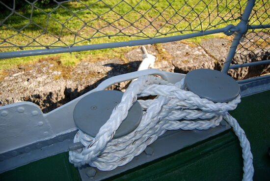 und mußten erst einmal festmachen