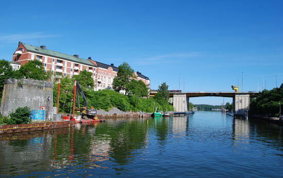 Mälarbron mitten in Södertälje
