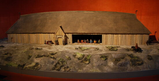 Modell eines typischen Langhauses