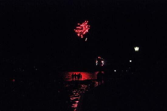 am Campingplats gab es abends ein tolles Feuerwerk