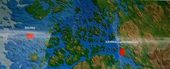 auf einer Tafel wurde dargestellt, daß das Gräberfeld zur Bronzezeit an der Küste lag