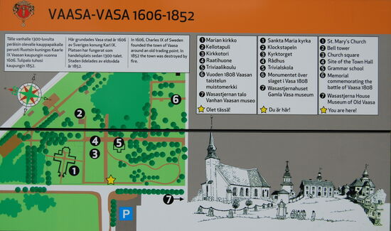 nicht weit entfernt erreichten wir Gamla Vasa, das alte Vasa