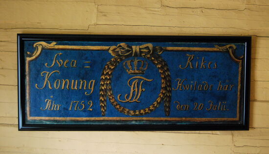 hier weilte der schwedische König Adolf Fredrik im Jahr 1752 den 20 Juli