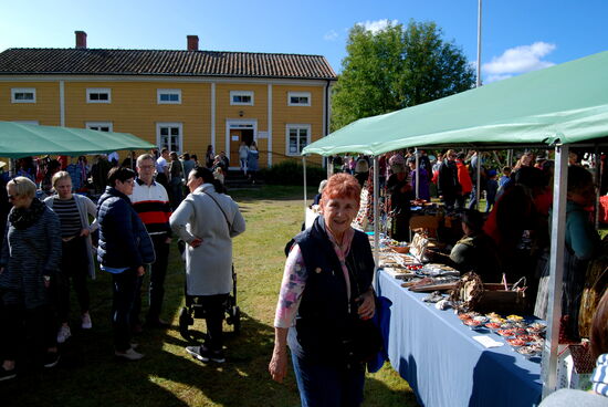 auf dem Gelände des Heimatvereins waren viele Stände aufgestellt vor dem Ausstellungsgebäude