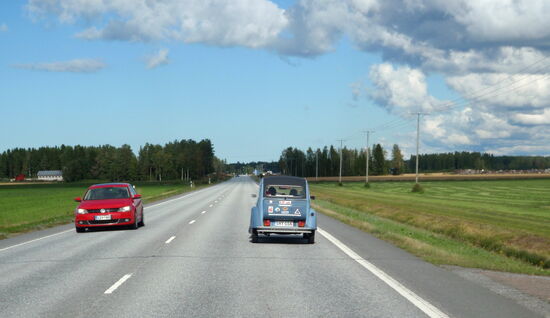 Weiterfahrt auf der E8 in Richtung Norden