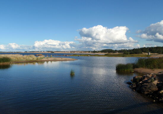 Blick von der kleinen Brücke zu den Stränden