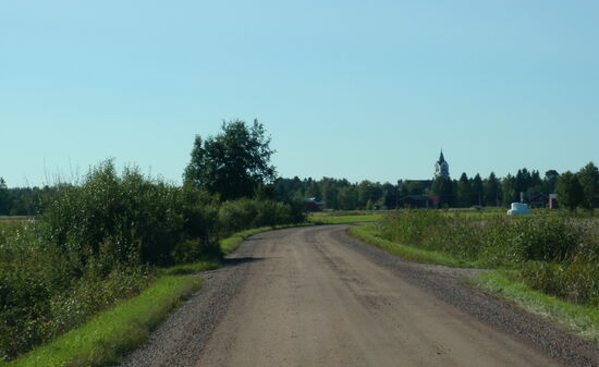 wir fuhren den Grusväg zurück Richtung