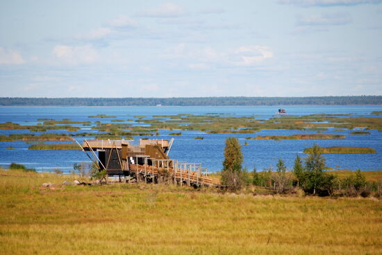 Beobachtungspunkt Virkkula am Ufer des Limingoviken
