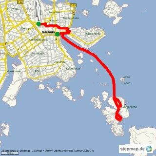 unser Weg durch die Innenstadt und nach Sveaborg - Suomenlinna