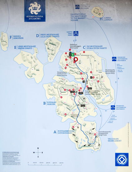 Karte von Sveaborg am Anleger