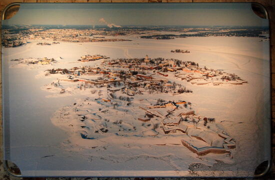 Winterbild von Sveaborg im Museum