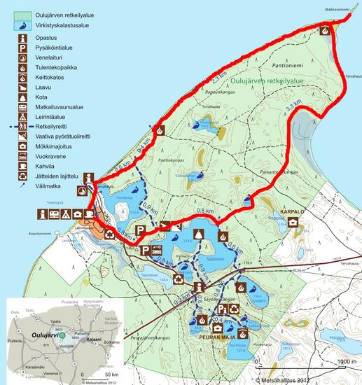 unsere Wanderroute auf der Informationstafel