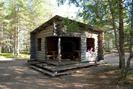 zur Hütte, wo Christa wartete