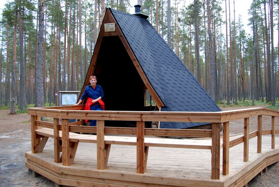 am südlichen Ufer des Sees gab es einen großen Rastplatz