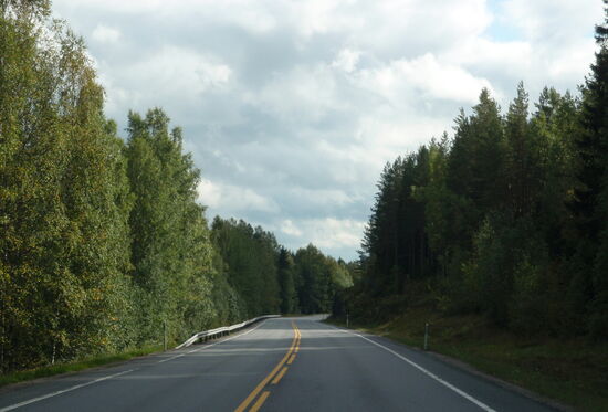 Weiterfahrt auf der 68