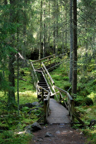 der Weg führte über Treppen bergauf