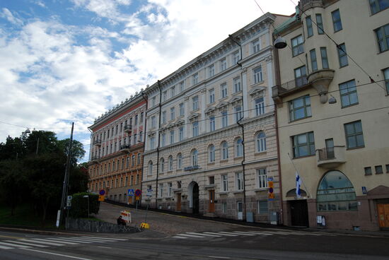 Häuser in der Straße Södra kajen