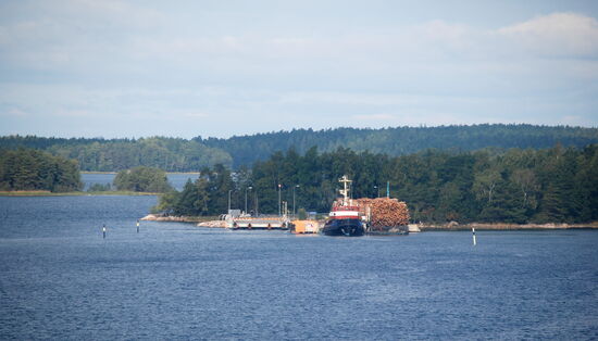 der Anleger Olofnäs der Insel Norrskata