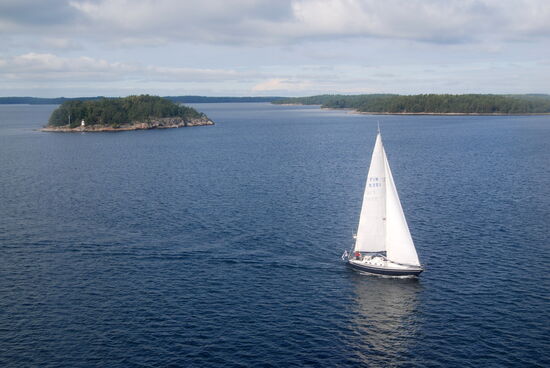 wir begegneten nur wenigen Segelbooten