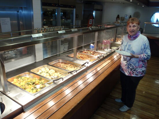 auf dieser Route war das Buffé im Fahrpreis inbegriffen