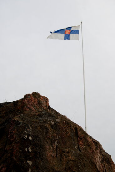 Flaggstange auf der Bastion Zander