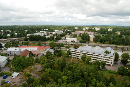 Blick zum Bahnhof Richtung Norden