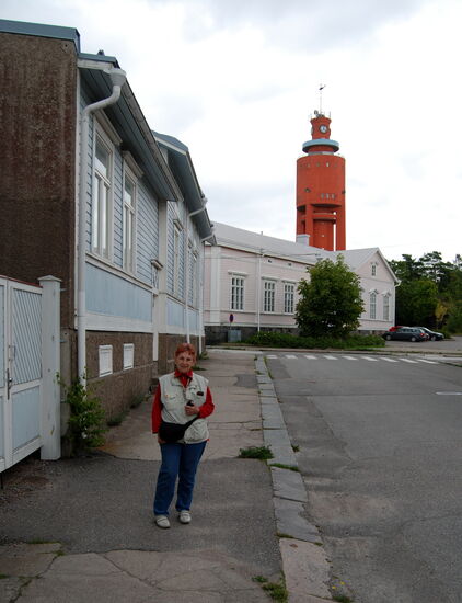 und beendeten den Rundgang am Wasserturm