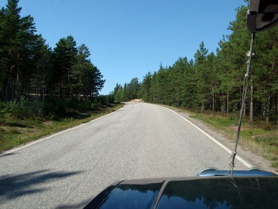 auf der Nebenstrecke im südlichen Teil der Halbinsel