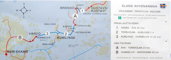 die die Verbindung über mehrere Inseln bis nach Mariehamn auf Åland schaffte