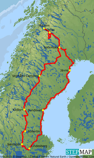 unsere Fahrt durch Schweden