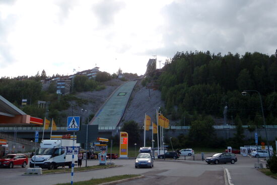 Sprungschanze mitten in Örnsköldsvik