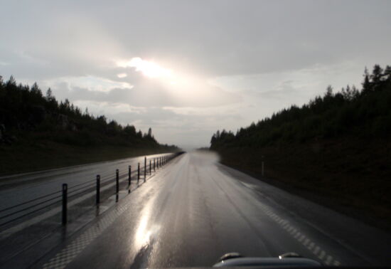 unterwegs immer wieder Regen