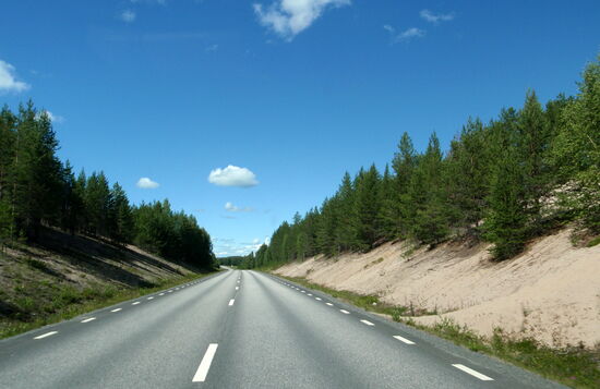 dünenartige Straßenbegrenzung