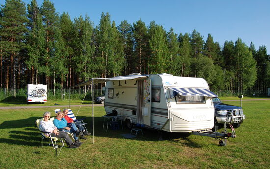 auf dem Campingplats von Jokkmokk