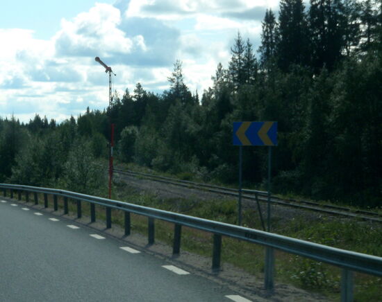 die Straße führte parallel zur Inlandsbanan