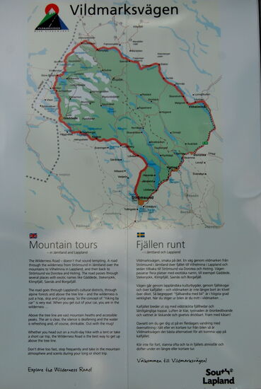Informationstafel am Abzweig zum Viltmarksvägen