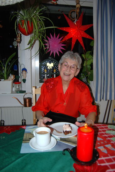 Christa an ihrem letzten Geburtstag im Dezember 2023