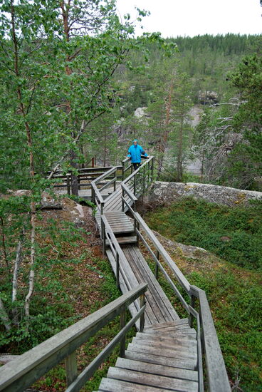 Abstieg zum Harsprångsfallet