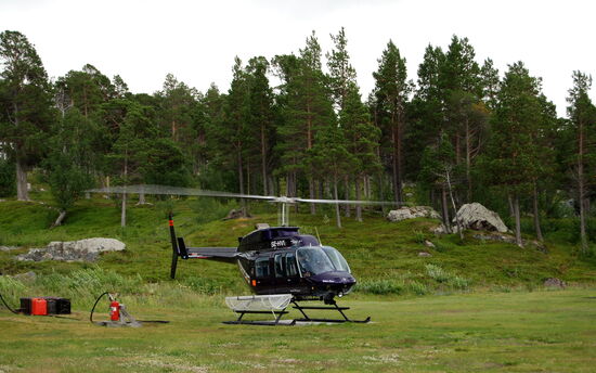 am Hubschrauberlandeplatz