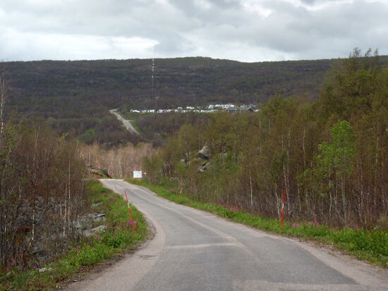 bald kam in der Ferne der Campingplats vom Ritsem in Sicht