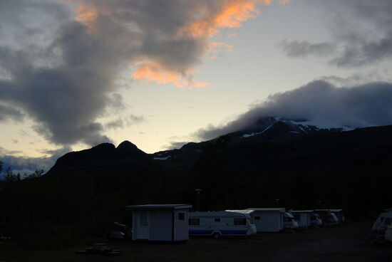 abends sahen wir sogar einen Sonnenschimmer