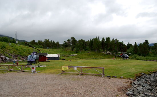 der Hubschrauberlandeplatz