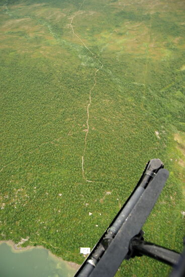 auf dem Rückflug Richtung Norden