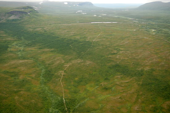 konnten wir den Verlauf des Kungsleden sehen