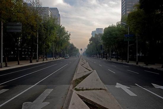 Mexiko City Blick vom Monumento a la Independencia